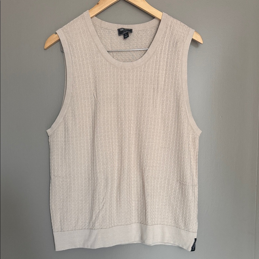 Todd Snyder Cream Muscle Tee - Silk Cotton Blend